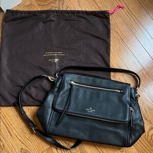 KATE SPADE BLACK PEBBLED LEATHER BAG